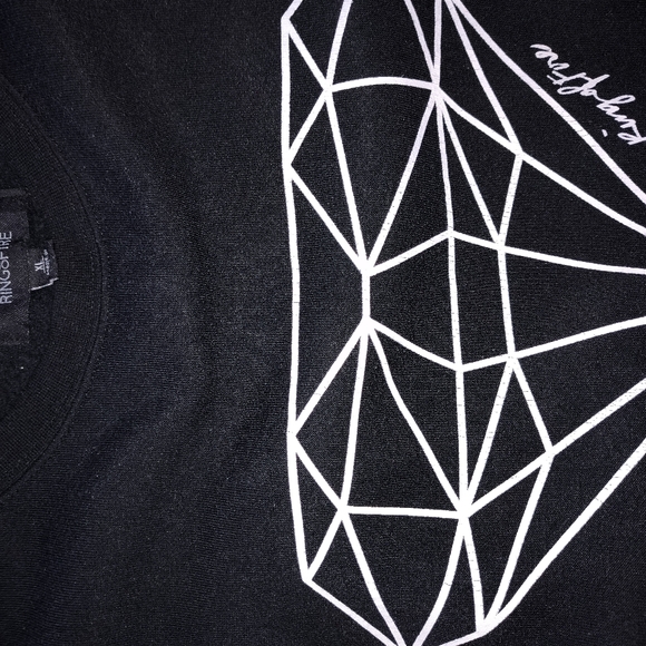 New Vintage 90s ring of fire diamond crew neck XL men's black and white og s… - Picture 10 of 10